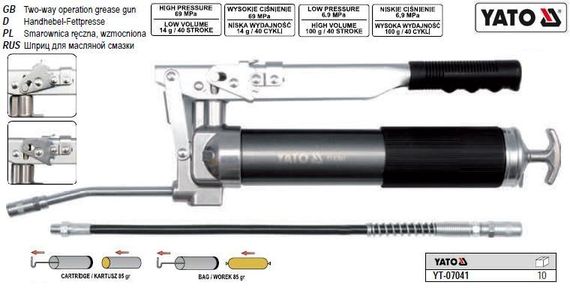 Шприц смазочный YATO Польша 500 см³ 70 MPa YT-07041