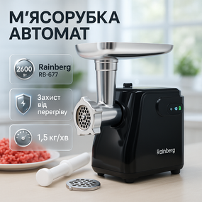 Томатная мясорубка Rainberg, Мини мясорубки, Электромясорубка с насадкой для колбасы YO-13