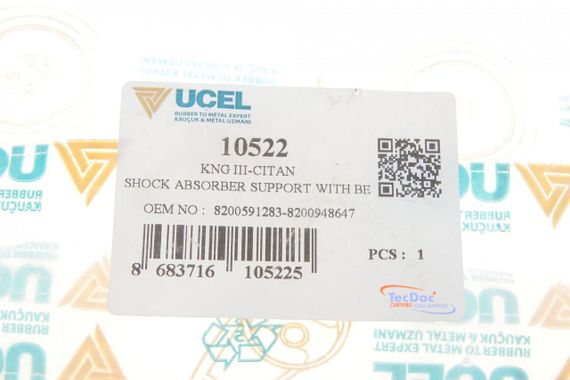 Подушка амортизатора переднего + подшипник Renault Kangoo 08- 10522 | Зображення 5