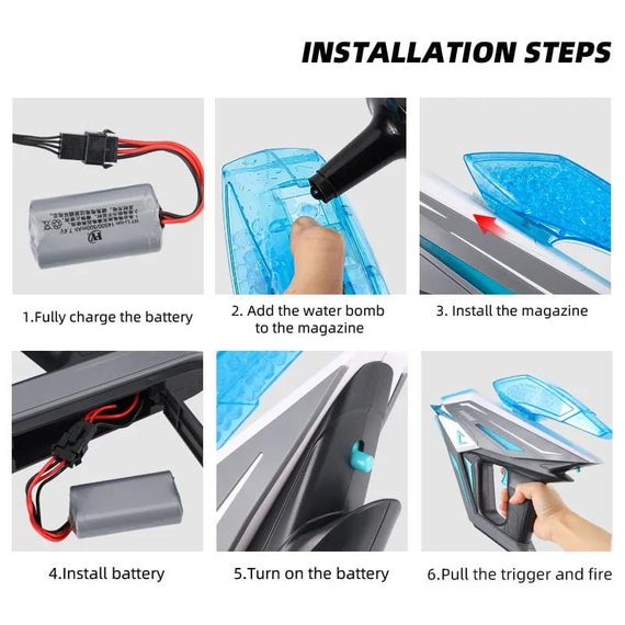 Пістолет на гідрогелевих кульках (орбізах) Gel Energy Space 001 Grey | Зображення 3