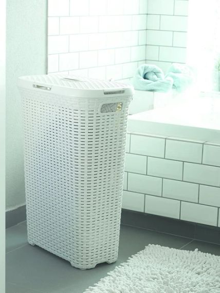 Корзина для белья пластиковая Curver Natural Style 40 л 00709 кремовая, прочная и удобная | Зображення 9