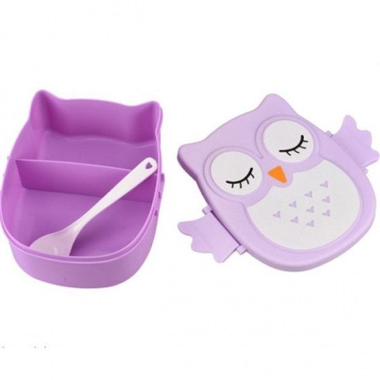 Детский ланч бокс Bento Совушка Фиолетовый | Зображення 3