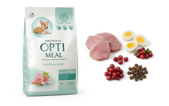Сухой корм для щенков Optimeal Puppy All Breeds Turkey (с индейкой)