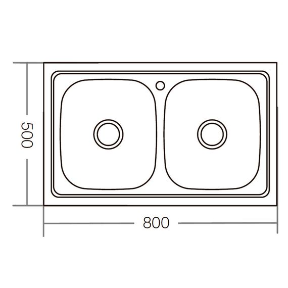 Мійка кухонна ZERIX Z8050D-08-180E (satin) (ZM0569) | Зображення 1