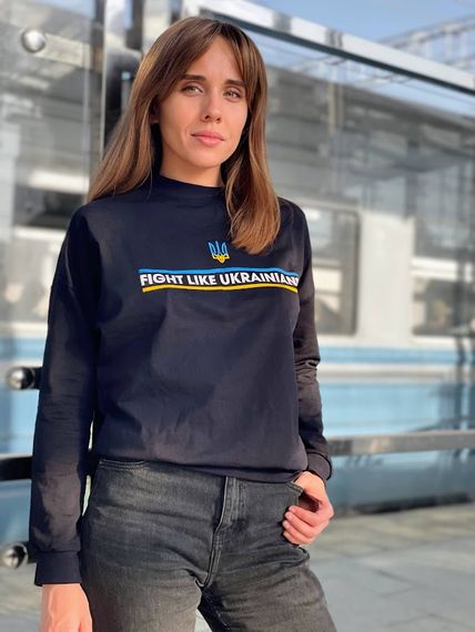 Світшот жіночий "Family look" Носи своє 44 Синій (p-8462-101260) | Зображення 3