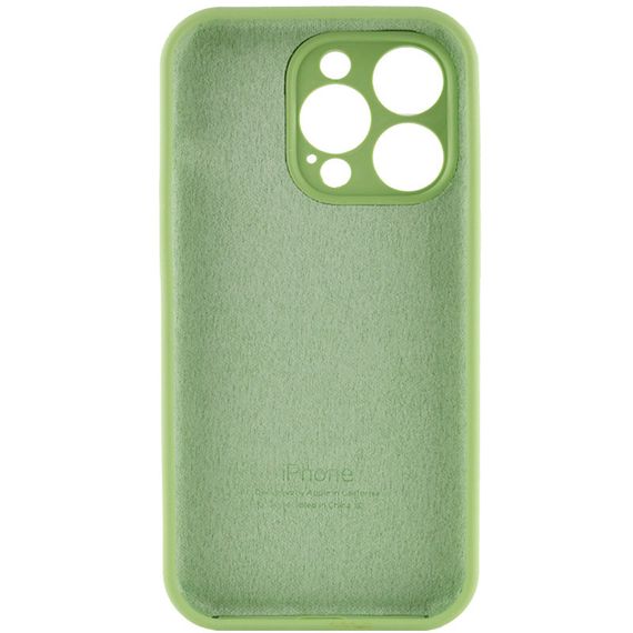 Чехол Silicone Case Full Camera Protective (AA) для Apple iPhone 14 Pro Max (6.7") Мятный / Mint | Зображення 3