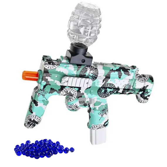 Игрушечный Гелевый Бластер Детский Электрический Пистолет с Орбизами на Аккумуляторе МР7 Зеленый