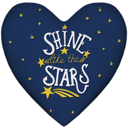 Подушка сердце Shine like the stars 37x37 см (4PS_WOL029)