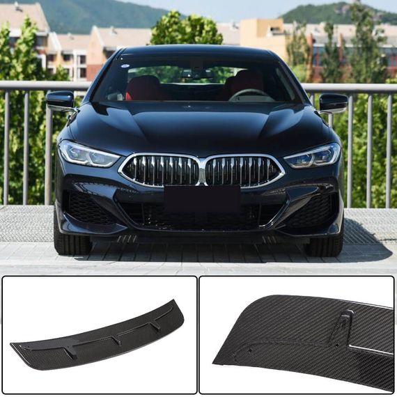 Накладка на передній бампер Lip V4 (для M-Sport, Карбон) для BMW 8 cерія G14/G15/G16 2018- рр