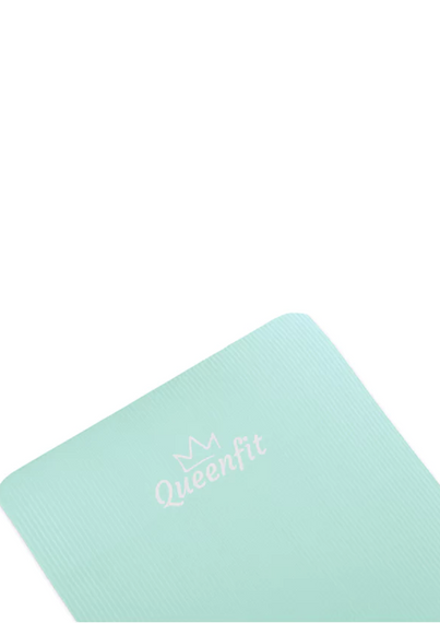 Килимок (мат) для фітнесу та йоги Queenfit NBR 1,5см бірюзовий | Зображення 4
