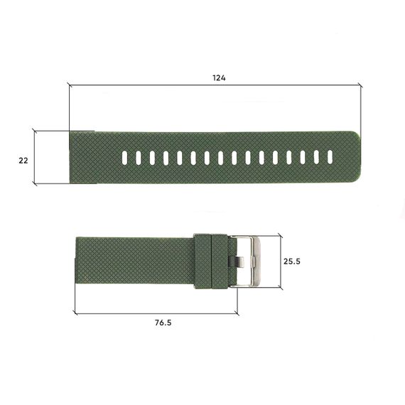 Ремешок для часов Skmei 1416/1418/1267/1285/1293/1426/1866/1894AG Army Green | Зображення 2