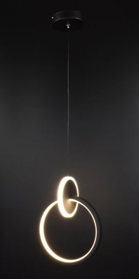 Люстра світлодіодна підвісна LED світильник для квартири на стелю лед 26562 Чорний 35-200х12х20 см. | Зображення 2