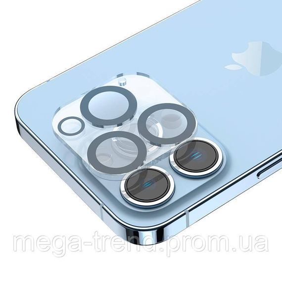 Захисне скло Hoco 3D all-inclusive night shooting circle Lens glass set для камери iPhone 14pro / 14pro Max | Зображення 5