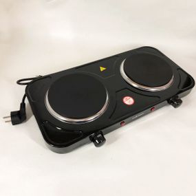 Настільна електрична плита на 2 дві конфорки Sea Breeze SB-064 2000 Вт, Плита побутова портативна HZ-39