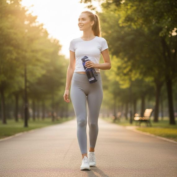Спортивная бутылка KANGZYUAN 1000 мл (1 л) - Зеленая Tritan BPA-free, ударопрочная эко-бутылка с фильтром и ремешком | Зображення 9