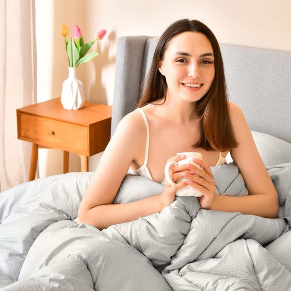 Всесезонна ковдра IDEIA Nordic Comfort 140Х210 см сіра (8-34648*002) | Зображення 6