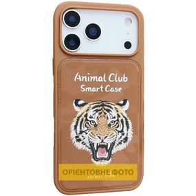 TPU+PC чехол Animal Club для Apple iPhone 17 (6.3") Chocolate Brown