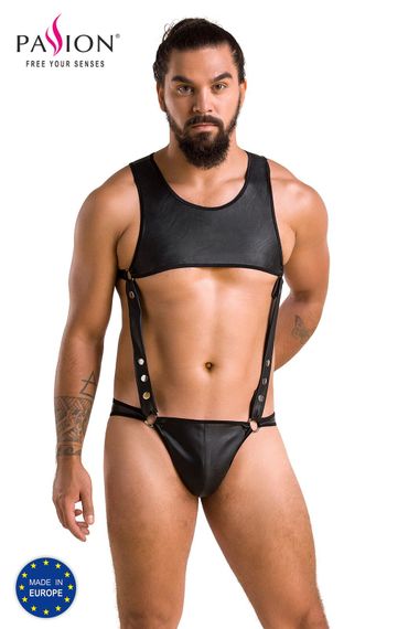Боди под кожу Passion 056 BODY ADAM, Черный, 2XL, 3XL, Большие размеры | Зображення 4