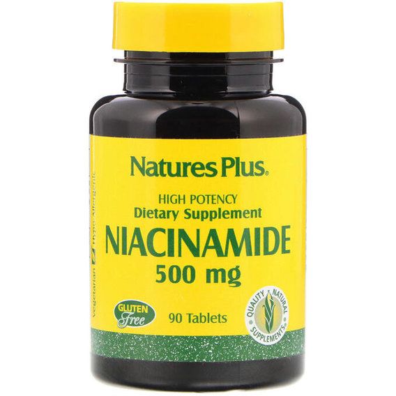 Ниацин Nature's Plus Niacinamide 500 mg 90 Tabs