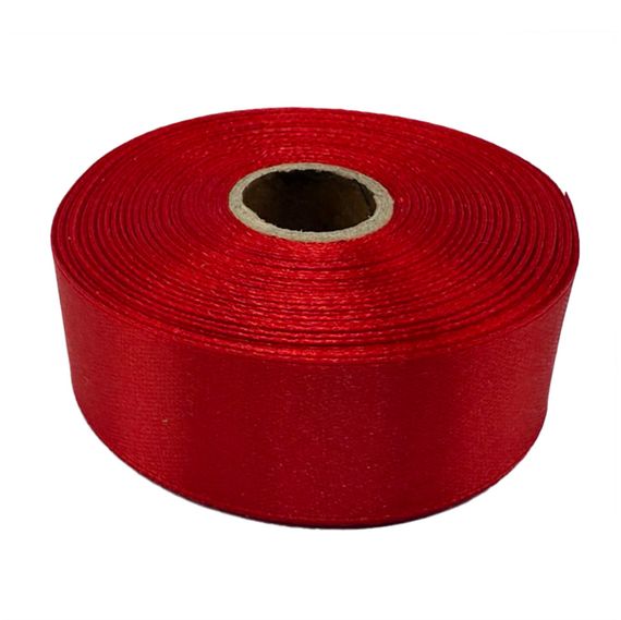 Атласная лента для рукоделия АБ-337, 2,5 см x 23 м, рубиновый
