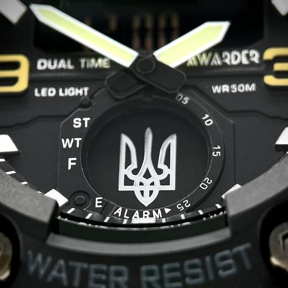 Чоловічий годинник Awarder 003 Тризуб срібло Black | Зображення 3