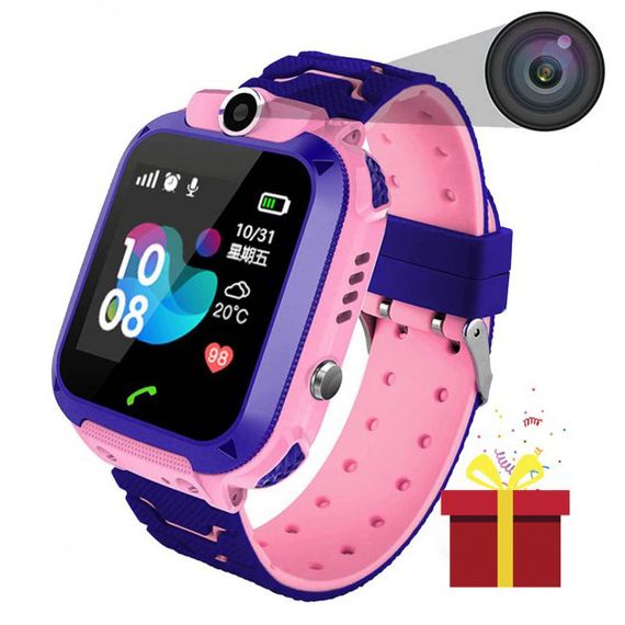Детские Смарт Часы Smart Baby Watch Q12 SIM /Bluetooth /LBS/GPS. Цвет: розовый | Зображення 2