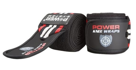 Бинти на коліна Павер сістем PS-3700 Knee Wraps Red/Black (пара)