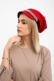 Шапка женская  - уценка цвет красный 126R033-U
