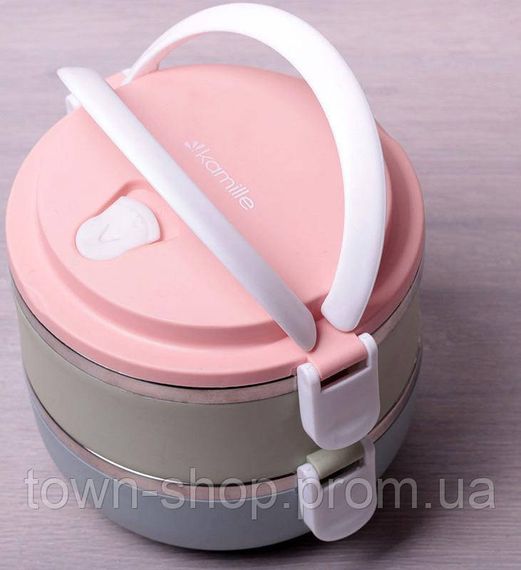 Ланч-бокс Kamille Food Box 2 емкости по 700мл, 16.5х15х13.5см KM-2116 | Зображення 1