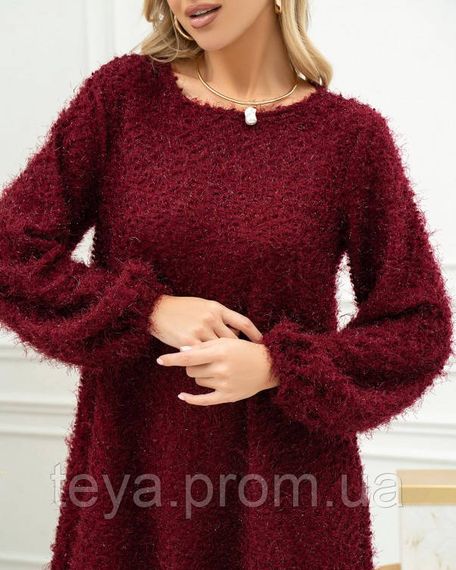 Плаття для жінок колір бордового розміру XL, L, M, S FI-009574 | Зображення 3