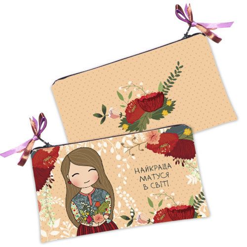 Косметичка жіноча Найкраща матуся в світі 20х12 см (K_FLG032_U)