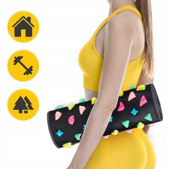 Килимок ортопедичний 4FIZJO 175 x 35 см з каменями для масажу ніг Black (P-5905973403184) | Зображення 5