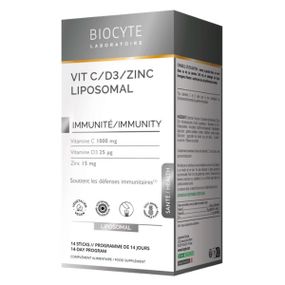 Витаминно-минеральный комплекс Biocyte VITAMINE C-D3-Zink Liposomal 14 sticks Pineapple