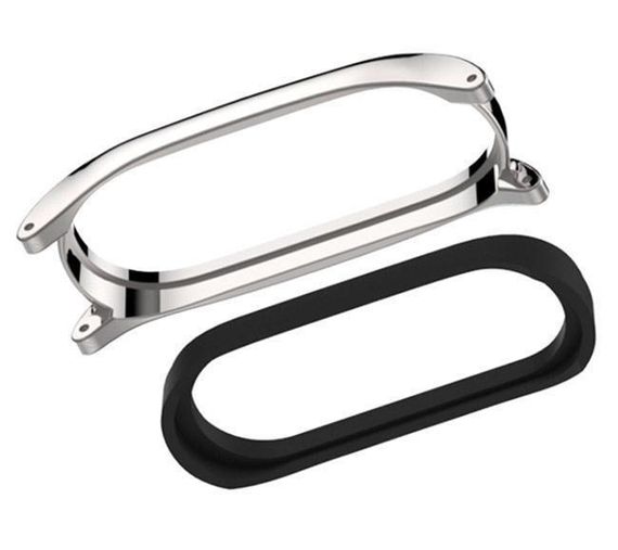 Кожаный ремешок Primo Mijobs для фитнес-браслета Xiaomi Mi Band 3 - Silver&White | Зображення 1