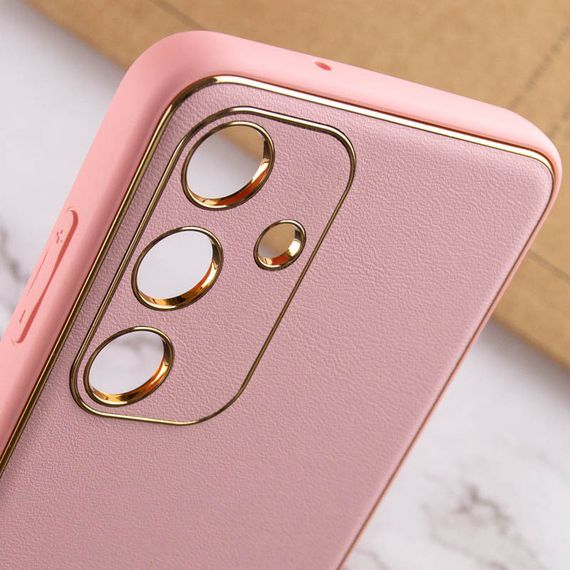 Кожаный чехол Xshield для Samsung Galaxy S24 Розовый / Pink | Зображення 4