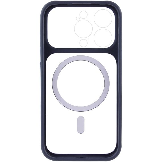 Чохол TPU+PC GETMAN Moon Clear with Magnetic Fit для Apple iPhone 14 Pro Max (6.7") Blue | Зображення 2