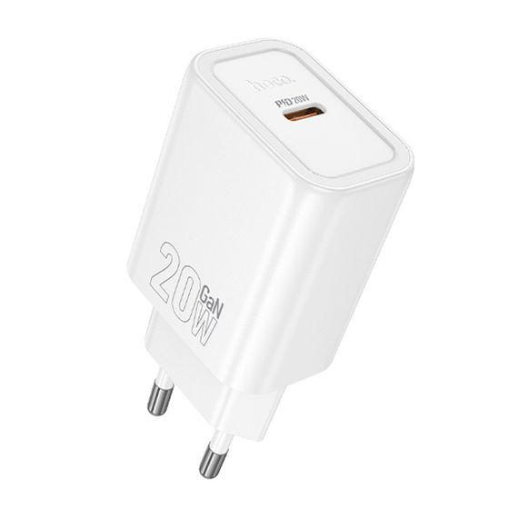 МЗП Hoco N60 Gentle PD20W (1USB-C) + кабель Type-C to Lightning White | Зображення 4