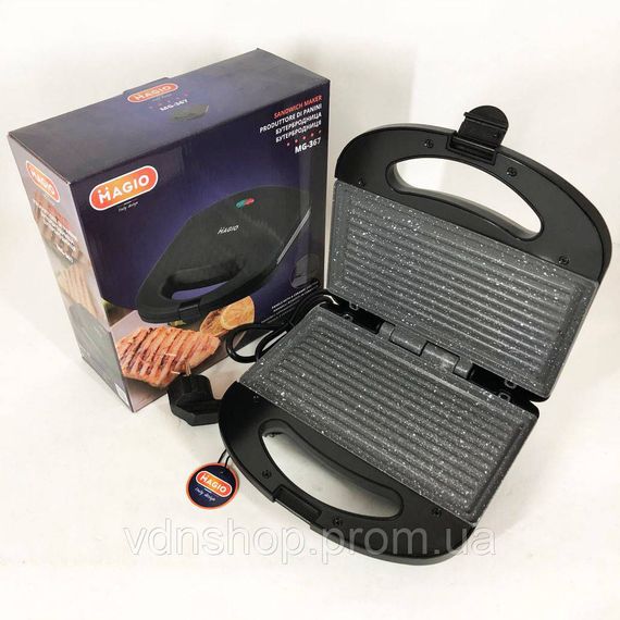 Прижимной гриль, Гриль электрический для дачи, Контактный гриль контактный двойной гладкий BR-15 | Зображення 1