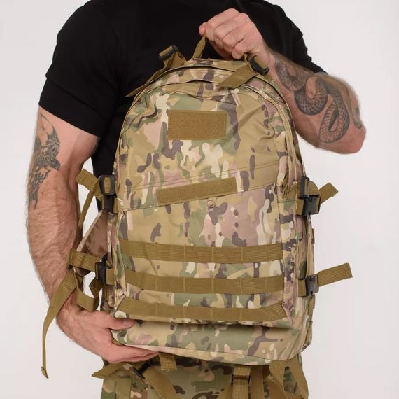 Міцний військовий рюкзак 40л Multicam з MOLLE (Cordura 600D)