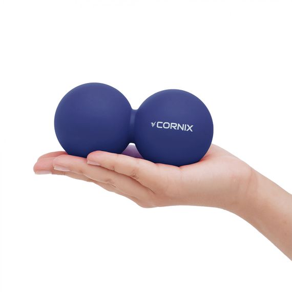 Масажний м'яч подвійний Cornix Cornix Lacrosse DuoBall 6.3 x 12.6 см XR-0109 Navy Blue | Зображення 1