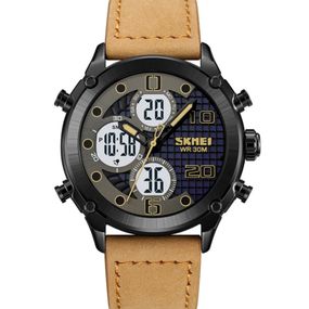 Годинник S2kmei 1975LLTBNWT Light Brown-White Leather.