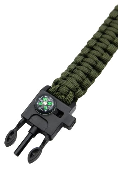 Браслет выживальщика Tramp (кресало/огниво, 2м паракорда) зелений (UTRA-237-green) | Зображення 4