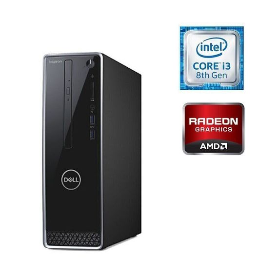 Комп'ютер Dell Inspiron 3470 SFF / Intel Core i3-8100 (4 ядра по 3.6 GHz) / 8 GB DDR4 / 256 GB SSD M.2 / AMD Radeon Pro WX 3100, 4 GB GDDR5, 128-bit / Win 10 Home б/в