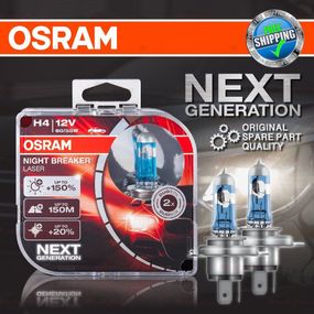 Лампа H4 12V 60/55W P43T NIGHT BREAKER LASER +150% OSRAM 64193NL-FS