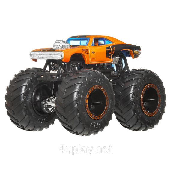 Подарочный набор 2 монстр-трака Хот Вилс Оригинал Hot Wheels Monster Trucks Slam Prix Vs Dodge Charger | Зображення 4