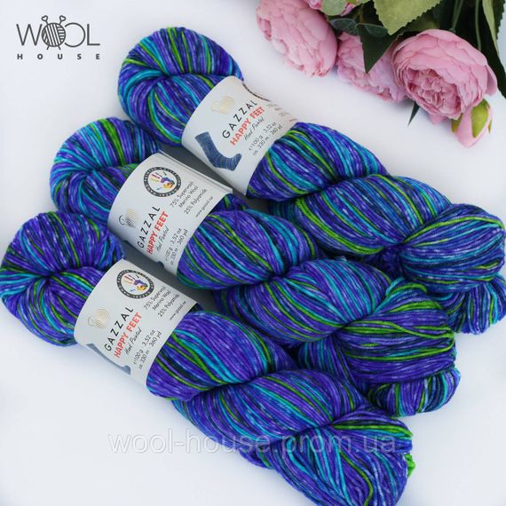 Шкарпеткова пряжа Gazzal Happy Feet, 3242