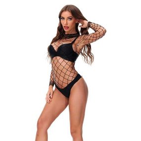 Сексуальне боді-сітка з коміром M, L, XL чорний