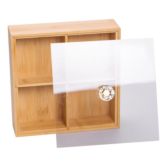Менажниця з бамбука на 4 секції (22×22×8 см) | Зображення 2