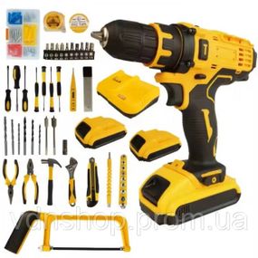 Акумуляторний шуруповерт KRAFFTEC 48V з набором інструментів для дому WF-11