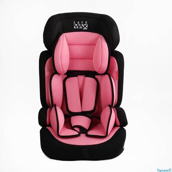 Автокресло детское система ISOFIX вес ребенка от 9-36 кг JOY RS-64188 Розовое